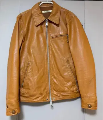 JOURNALSTANDARD 카멜 가죽 라이더 자켓