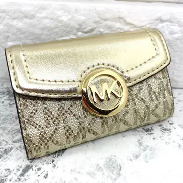 미사용 새상품 마이클코어스 MK 시그니처 키케이스 골드 6연 후크