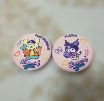 산리오 시크릿 자수 캔뱃지 소프트뱅크 호크스 2개 세트