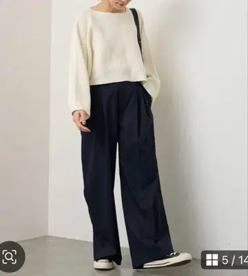 미사용 새상품 프레임워크 린넨코튼 크롭 풀오버