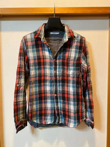 ciao franc 체크 무늬 긴팔 셔츠 M