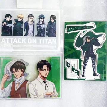 진격의 거인 리바이 아크릴 스탠드 아크릴 플레이트 3점 세트