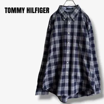 sy34026 90s 타미힐피거 체크 셔츠 버튼 다운 빅