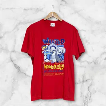 [ 새상품 레어! ] USJ x 원피스 한정판 굿즈 루피 T셔츠 레드 L