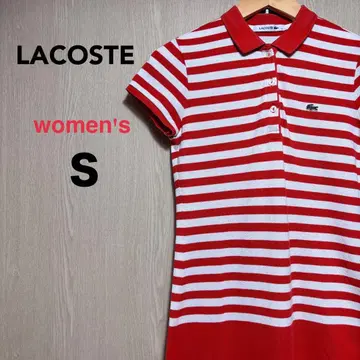 LACOSTE 폴로 원피스 여성용 S 레드
