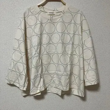 [미사용] tumugu 서클 도트 프린트 티셔츠