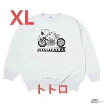 CHALLENGER SNOOPY C/N SWEAT GRAY XL