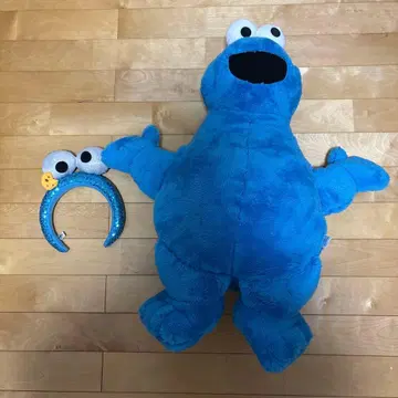 세서미 스트릿 쿠키 몬스터 머리띠 봉제 인형 60cm