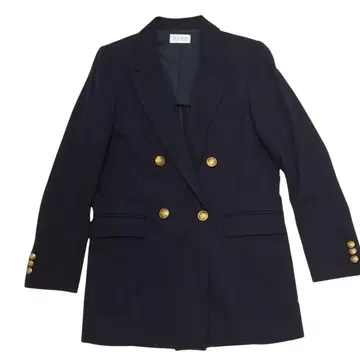 플라스테 PLST 울 더블 브레스트 자켓 네이비 S