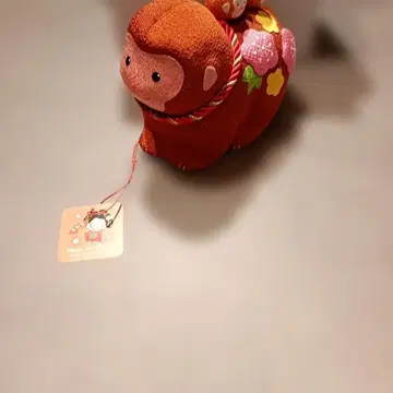 꽃무늬 자수 원숭이 봉제 인형 교토제