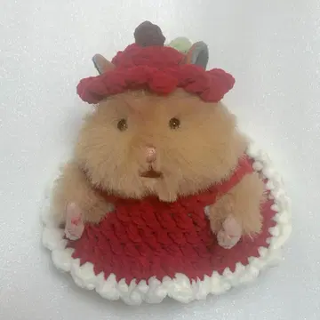 햄스터 봉제 인형용 옷 하무니기리 빨간 사과 요정 핸드메이드
