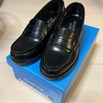 HARUTA 블랙 로퍼 22.5cm 2603