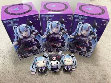 [미개봉 새상품] 유키 미쿠 x 쿠로미 피규어 봉제 인형 6체 세트