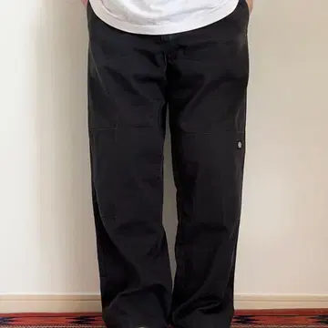 USA 기획 Dickies 85283 더블니 워크 팬츠 블랙 36