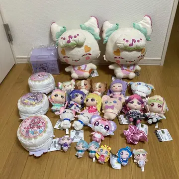 프리큐어 봉제 인형 세트 보라색 수납 박스 포함