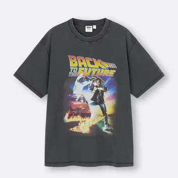 GU 백투더퓨처 BTTF 워시드 그래픽 T셔츠 M