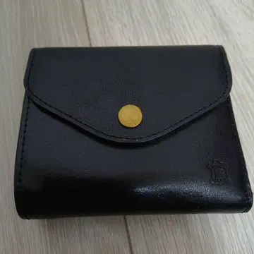 BRUSH LEATHER 블랙 3단 폴더형 지갑
