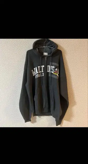 HANES 디즈니 블랙 집업 후드티 XL 사이즈