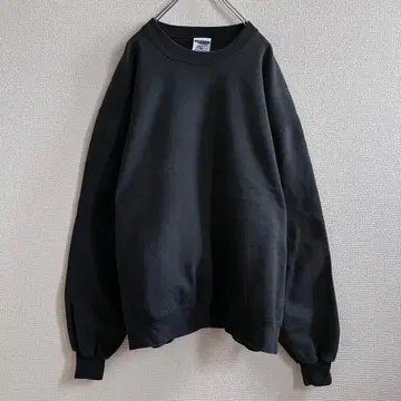 90's 저지 블랭크 맨투맨 블랙 페이드 묵흑