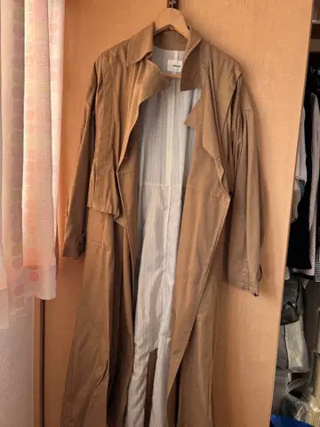 MURUA 베이지 롱 트렌치코트