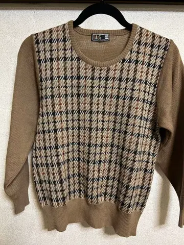 DAKS 닥스 빈티지 울 체크 무늬 니트 레트로 레어 구제 의류