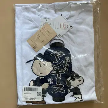 양키스 PEANUTS 스누피 T셔츠 L 사이즈 화이트