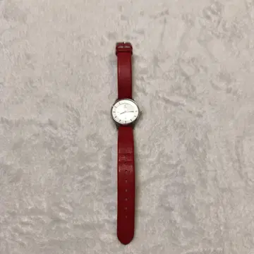 SWISS COLLECTION 레드 가죽 손목시계 여성용