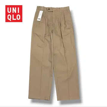 새상품 UNIQLO U 유니클로 와이드 핏 턱 치노 치노 팬츠