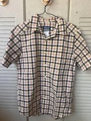 patagonia 반팔 셔츠 XS 체크 무늬