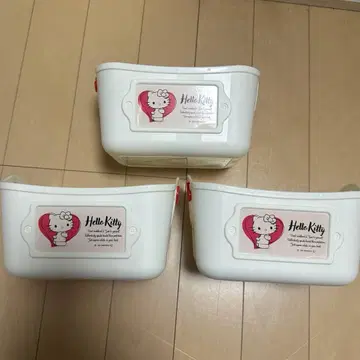 헬로키티 야와라카 미니 바케츠 세트 보관 케이스 소품함 산리오