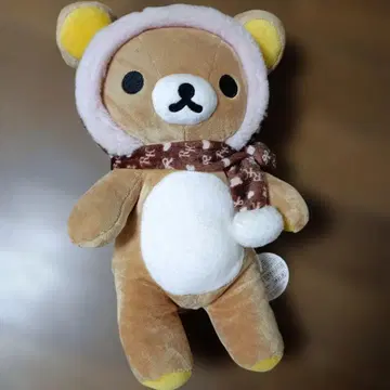 리락쿠마 후드 부착 봉제 인형