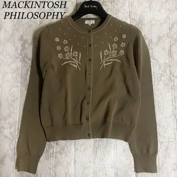 매킨토시 철학 가디건 꽃무늬 비즈 자수 플라워
