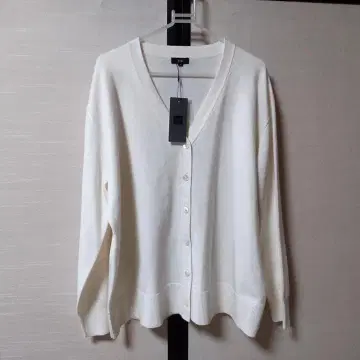 택 포함 새상품 PLST 2WAY 가디건 M 화이트