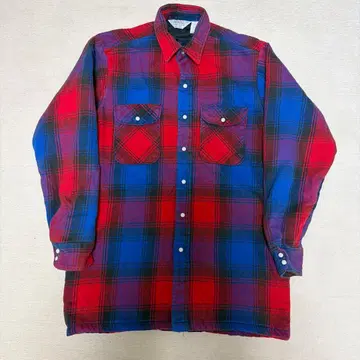 새상품급 굿컬러 FIVE BROTHER 체크 무늬 플란넬 셔츠 뱀 플란넬