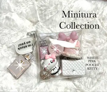 가챠 파우치 키티 HELLOKITTY 핑크 파우치 화이트