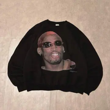 레어 Dennis Rodman 맨투맨 빅 프린트 y2k 아메카지