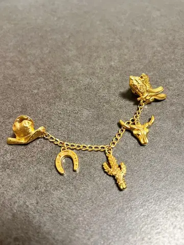 0412-24 MONET 모네 브로치 액세서리 골드 레어