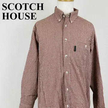 The Scotch House 체크 셔츠 빨간색.화이트 L 1231-B