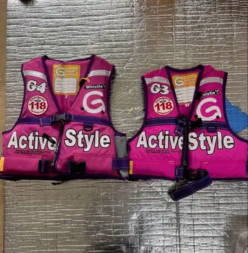 미사용 구명 조끼 2세트 S M 성인 어린이 대응 낚시