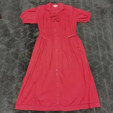 KETTY 빨간색 셔츠 원피스 반팔