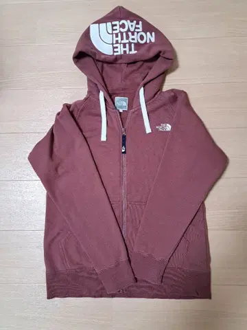 THE NORTH FACE 버건디 풀 집업 후드티