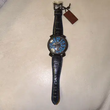 GaGa 아날로그 수동 와인딩 시계 블랙/블루