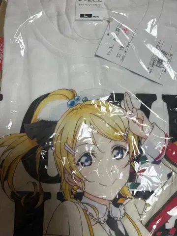 러브 라이브! 아야세 에리 풀 컬러 T셔츠 L 사이즈