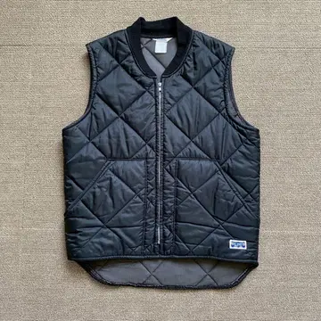 80s BIG SMITH quilting vest 블랙 size M