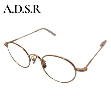 [ A.D.S.R. ] 여성용 안경 골드 도수 없음 상자 케이스 있음