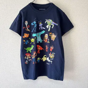 PIXAR 픽사 캐릭터 티셔츠 영화 네이비 S 129