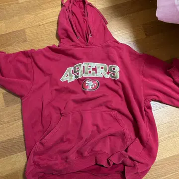 49ers 후드 부착 후드티 레드