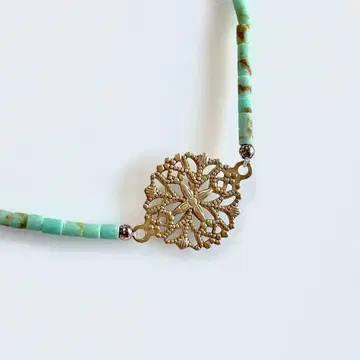 K14GF 터콰이즈 터키석 시스루 참 팔찌