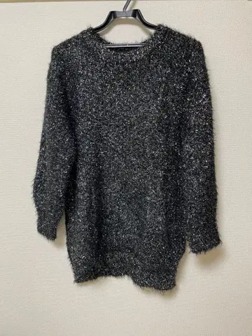 SCOT CLUB 긴팔 니트 블랙 실버