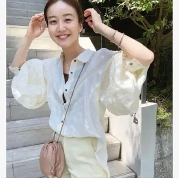 IENA 라미 리오셀 볼륨 슬리브 셔츠